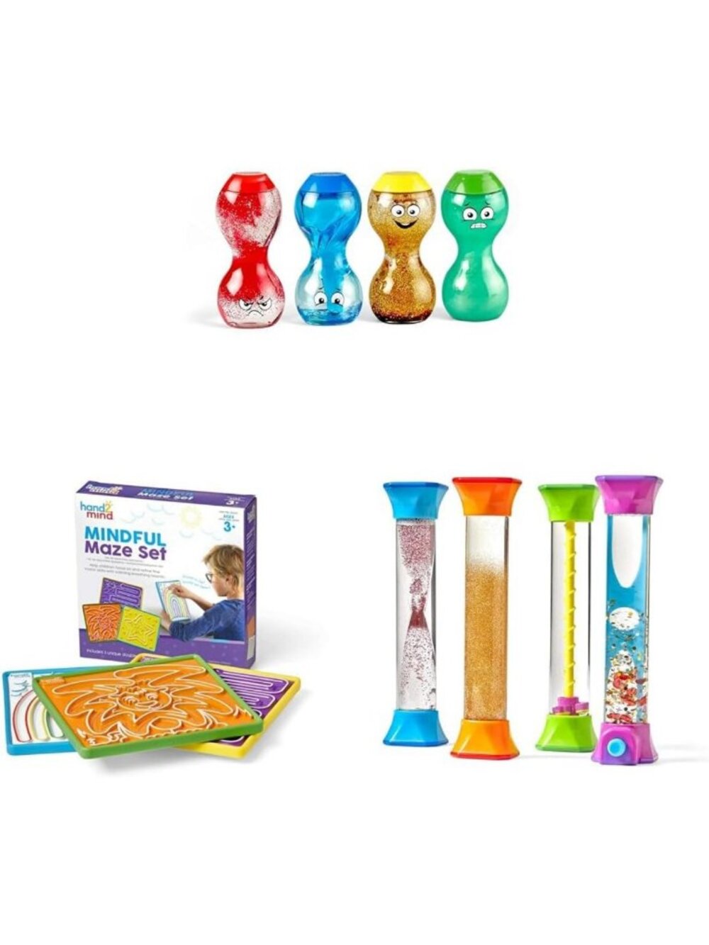 Sensory Bottles, Mindful Maze Boards & Fidget Tubes for Calm & Focused Play